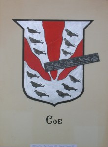 Coe Family Coat of Arms Wm. J Carpenter c1930